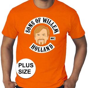 Grote maten Sons of Willem oranje shirt heren XXXL