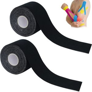 Sports Kinesiotape - Kinesiologie Tape - 5m x 5cm/2 Roll - Bandage Tape - Hooikoortstape - Face Taping - Cosmetisch Tapen - Waterbestendige & Elastische Sporttape - Elastisch voor Sport - Professionele Physio Tape