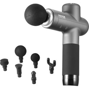VEVOR - Massagepistool - 8 Snelheden - 6 Verwisselbare Koppen - Diepe Weefselmassage