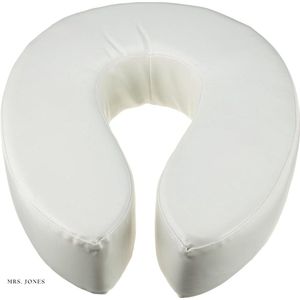 Mrs. Jones Verhoogde toiletbril 10 cm - Zachte Comfortabele gewatteerde zitting - Ouderlijk Disabled Badkamer Hulp Toiletverhoger