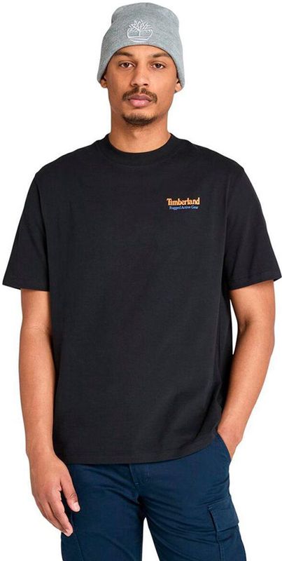 Timberland - TB0A63BDEZQ1 - T-shirt - Zwart - Rugged Active Gear - Katoen - Korte Mouwen