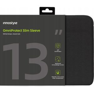 Innostyle® Omniprotect Slim Laptoptas Dames / Heren - Laptophoes 13 inch - Waterdicht - Zwart