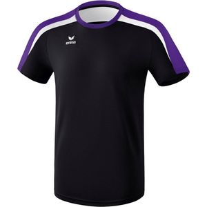 Erima Liga 2.0 T-Shirt Kinderen - Zwart / Donker Violet / Wit | Maat: 164