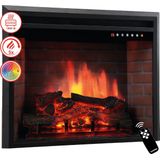 KAMINIO - LUCA - Elektrische Inbouwhaard - 3D-Vlameffect - 12 Vlamkleuren - Met Afstandsbediening