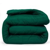 DoubleDry - 2 in 1 Dekbed - Donker Groen - 200x200 - Tweepersoons Wasbaar Dekbed Zonder Overtrek