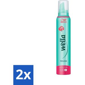 WellaFlex Hold Ultra Strong Mousse - Haarmousse - Langdurige Versteviging - Flexibele Textuur - 200 ml - Voordeelverpakking - 2 stuks