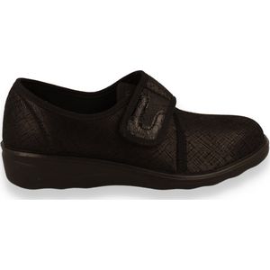 Westland - Nice 106 - Gezondheidsslipper - Zwart - Klittenband