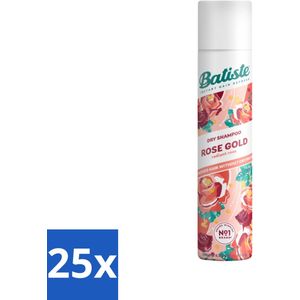 Batiste - Rose Gold - Droogshampoo - Zachte Rozengeur - Verfrist en Zorgt Voor Volume - 200ml - Bulkverpakking - 25 stuks
