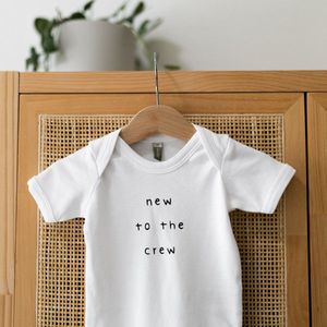Baby rompertje met tekst - New to the crew - Maat 50-56 - Aankondiging zwangerschap - Cadeau - Zwangerschap aankondiging - aankondiging baby - pregnancy announcement