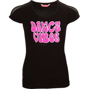 Papillon Dansshirt Raglan Meisjes Katoen/elastaan Zwart Maat 104