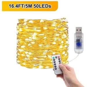 Livano Lichtslinger - Lichtsnoer Buiten - Binnen - Klimop Slinger - Slinger Met Led Lichtjes - Warm Licht - 5M