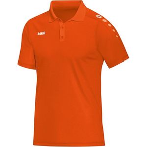 Jako Polo Classico Fluo Oranje-Wit Maat 3XL