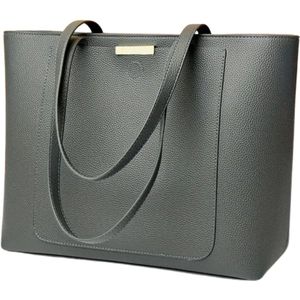 Livano Handtas Dames - Schoudertas - School - Shopper - Schooltas - Werktas - Donkergroen