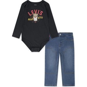 Levi's - Kids Bearrito - Denim Set - Blauw - 18 Months - Jongens, Meisjes