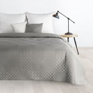 Oneiro’s luxe BONI Type 5 Beddensprei Taupe - 170x210 cm – bedsprei 2 persoons - beige – beddengoed – slaapkamer – spreien – dekens – wonen – slapen