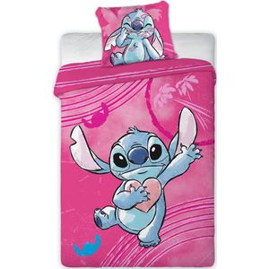 Disney - Lilo & Stitch - Dekbedovertrek - Roze - 140 x 200 cm / 70 x 90 cm - Katoen
