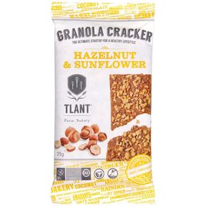 Tlant Granola cracker hazelnoot zonnebloempitten glutenvrij-vegan BIO 60 zakjes x 25 gram