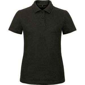 Dames Polo ID.001 Zwart merk B&C maat S