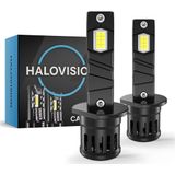 HaloVision Turbo LED Koplampen H1 – 150W 30000Lm 6000K Helder Wit – Canbus Plug en Play Dimlicht Grootlicht LED Set van 2 Autolampen