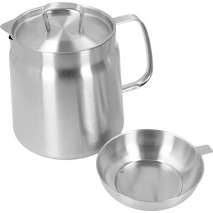 Oliefilterpot Bakoliecontainer Roestvrijstaal Grote Capaciteit Zeef Handvat Zetgroep Multifunctioneel Keukenkamperen .