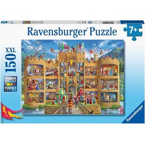 Kijkje in het Ridderkasteel Puzzel (150 XXL stukjes) - Thema Ridders