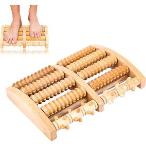 Voetmassageapparaat - Houten Voetmassage Roller - Reflexologie - Verbetering Bloedsomloop - 27.3×18.5×5cm