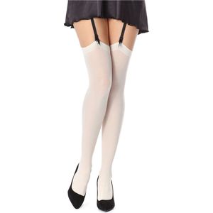 Bellivalini Dames Hold-Up Kousen - 60 Denier - Licht glanzend - Microvezel - Polyamide - BLV-FI-1007 - Ecru - M-L