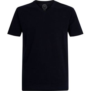 Götzburg - Heren Pyjamashirt - Donker Blauw - Katoen - Korte Mouwen - V-hals