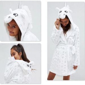 Badjas ""Unicorn"" Metallic Star look hooded