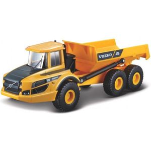 Bburago Volvo A25G ARTICULATED HAULER geel/grijs schaalmodel 1:50