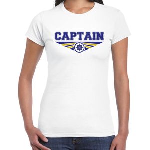 Captain t-shirt dames - beroepen / cadeau / verjaardag L