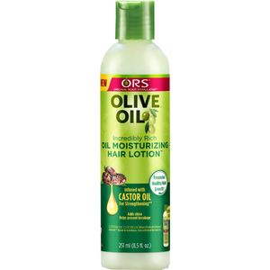 ORS Olive Oil Haarlotion 251 ml - Verrijkt met Kokosolie, Saffloerolie & Castorolie voor Hydratatie en Groei, Versterkt Haarwortels & Voorkomt Haarbreuk