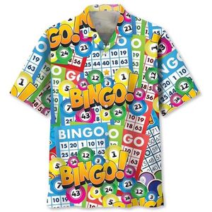 Bingo Shirt - Overhemd - Blouse - Korte Mouwen - Festival - Casino - Tshirt