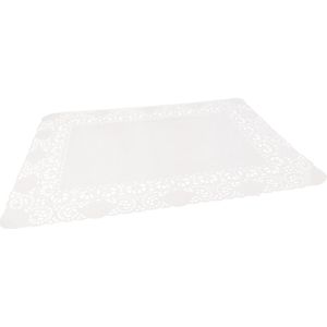 Taartrand | papier + kleicoating | 40x30cm | rechthoekig | wit | 250 stuks