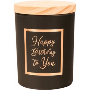 Geurkaars - Black/Rose - Happy Birthday to you - In cadeauverpakking