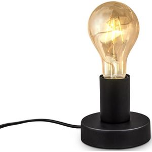 B.K.Licht - Industriële Tafellamp - met retro design - bedlamp voor binnen - aan/uit schakelaar - Ø10cm - E27 fitting - excl. lichtbron