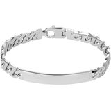 Zilver Gerhodineerde Graveerarmband gourmet plaat 6 1330513 20 cm