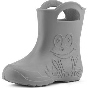 Ladeheid LA-CA-Frog Kinder Regenlaarzen - Rubber - Licht - EVA - Grijs - 34/35