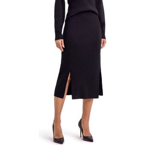 FALKE Finest Glitter zacht warm wol rok dames zwart - maat M