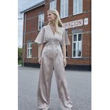 SISTERS POINT - GISELA - Jumpsuit - Beige - Lang/maxi - Losse Pasvorm