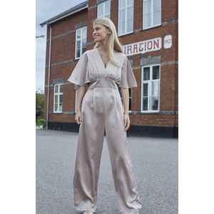 SISTERS POINT - GISELA - Jumpsuit - Beige - Lang/maxi - Losse Pasvorm