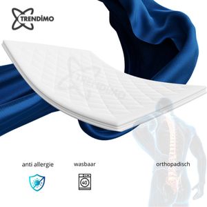 90 x 200 Topmatras Orthopedisch Luxe Topper Koudschuim 90x200 - Hybride 12cm dik - Bamboo Tijk Extra Ventilerend Zacht