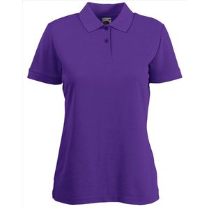 Fruit of the Loom - Dames-Fit Pique Polo- Paars - XXL