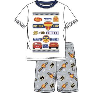 Disney Cars Pyjama met korte mouw - wit  - grijs - Maat 116