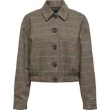 Only - Onlricca Life Check Jacket - Damesjas - Seal Brown - Regular Fit