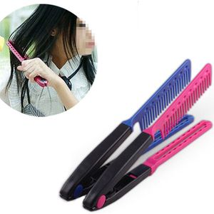 2Stuks Salon Accessoires - DIY Salon Haarborstel Kammen - Haarstyling Haar Stijltang V Vormige Rechte Kam - Haar Kam Haarstyling - Kam Haar Krullen