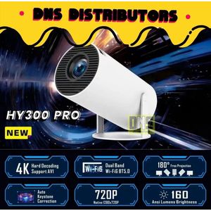 Projector Hy300 Pro - Mini beamer - 4K Android 11 Dual Wifi6 - 260Ansi - Allwinner H713 Bt 5.0 1080P 1280*720P - Home Cinema Outdoor Projetor