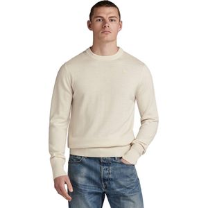 G-star Premium Core R Ronde Hals Sweater Beige M Man