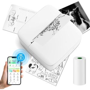 MKSS® Mini printer - Pocket Fotoprinter - Thermische - Draadloos voor Mobiel