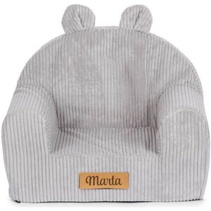 Kinderfauteuil ~ Grijze Ribstof